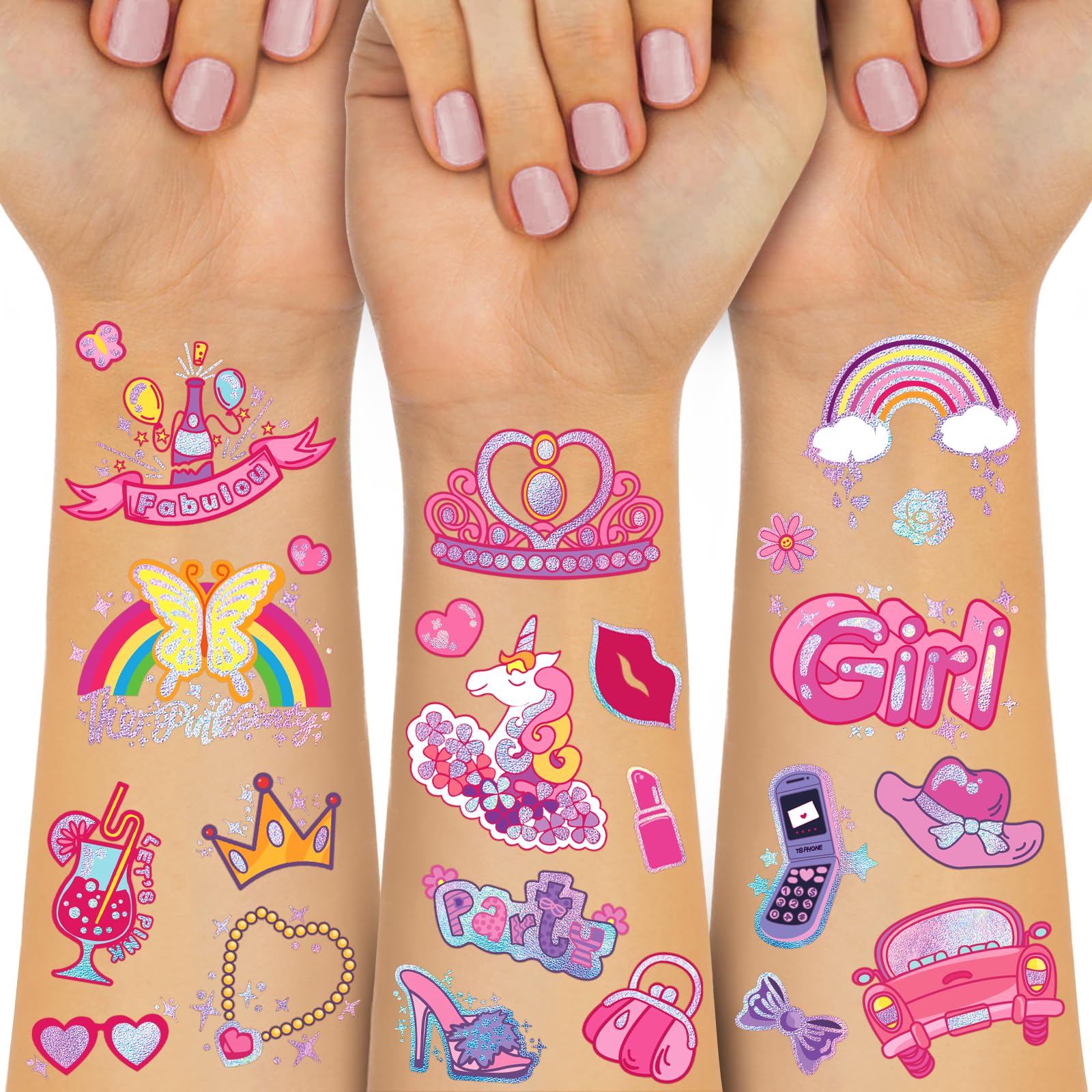 Amazon.com : Waterproof Temporary Tattoos - 143pcs Groovy Fake